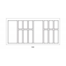 Range-couverts Classico Kristall softTouch922x474mm noir - Sans marque