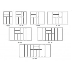 Range-couverts Nolago pour Merivobox 708x473mm argenté - Sans marque