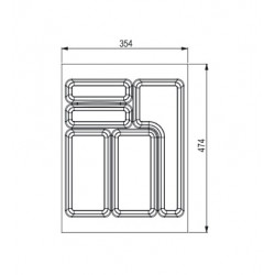 Range-couverts 354x474 mm pour StrongBox blanc de marque Sans marque, référence: B9409600