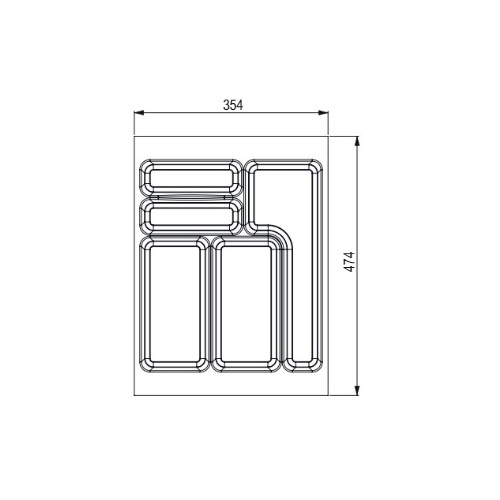 Range-couverts 354x474 mm pour StrongBox blanc - Sans marque