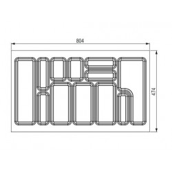 Range-couverts 804x474 mm pro StrongBox gris - Sans marque