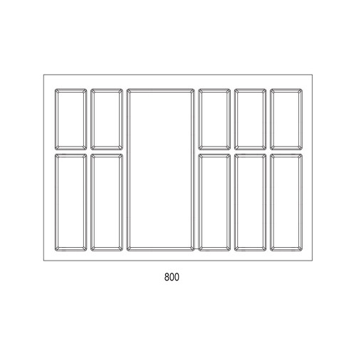 Range-couverts Classico 722x474mm blanc granuleux - Sans marque