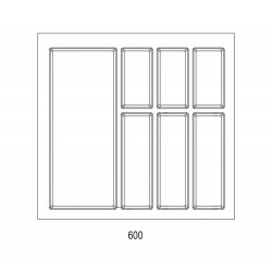 Range-couverts Classico Kristall softTouch 522x474mm noir - Sans marque