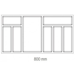Range-couverts Classico Kristall softTouch 722x424mm noir - Sans marque