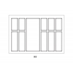 Range-couverts Classico Kristall softTouch 722x474mm noir - Sans marque
