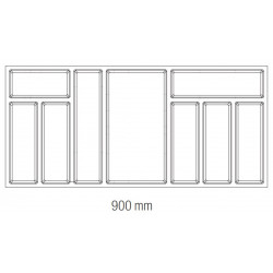 Range-couverts Classico Kristall softTouch 822x424mm noir - Sans marque