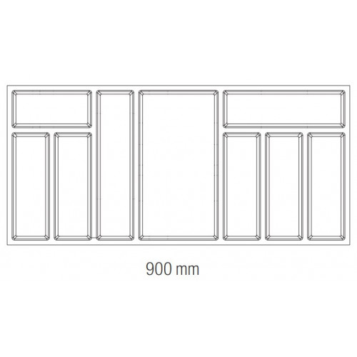 Range-couverts Classico Kristall softTouch 822x424mm noir - Sans marque
