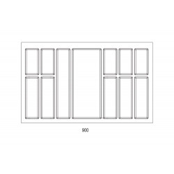 Range-couverts Classico Kristall softTouch 822x474mm noir - Sans marque