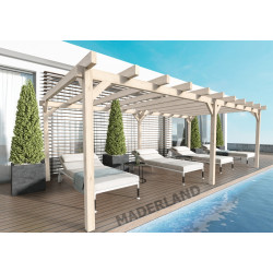 Pergola en bois autoportante – modèle MARSEILLE – 600 x 500 cm de marque Maderland, référence: J9043100