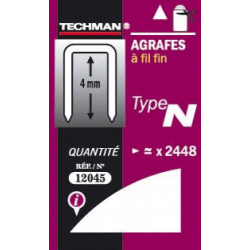 Agrafes 6 mm - type N - TECHMAN