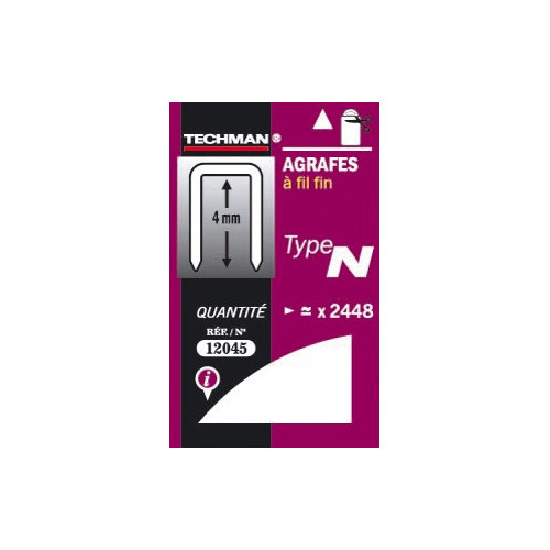 Agrafes 6 mm - type N - TECHMAN