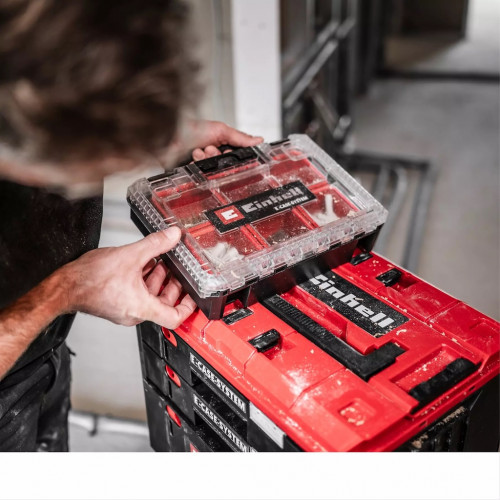 Boîte de rangement E-Case Half-size – Organiseur à compartiments – Charge 12,5 kg - EINHELL 