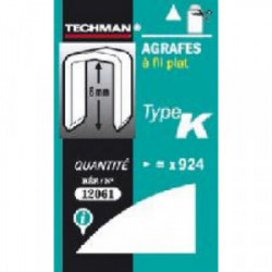 Agrafes 10 mm - type K de marque TECHMAN, référence: B1495600