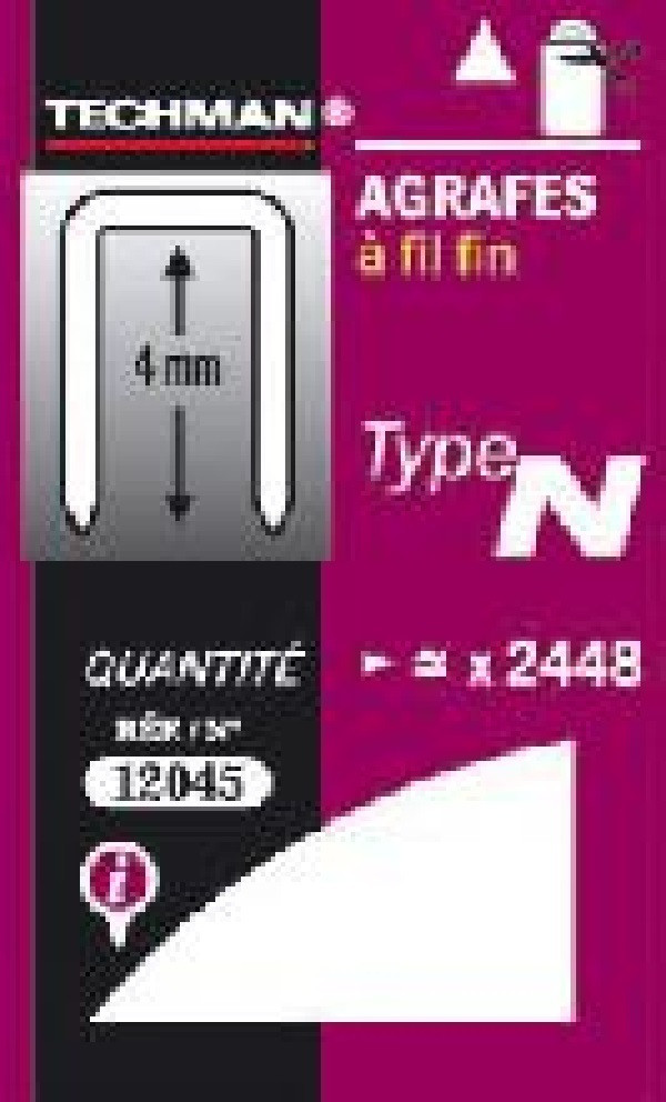 Agrafes 10 mm - type N