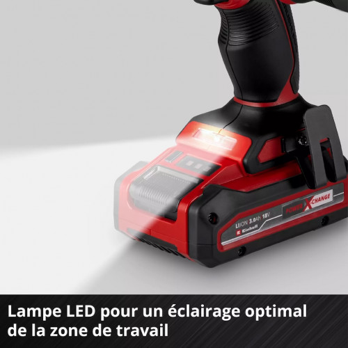 Perceuse-visseuse à percussion sans fil – TP-CD 18/70 Li-i BL +70 – 70 Nm – 2 batteries + accessoires – Power X-Change - EINHELL 
