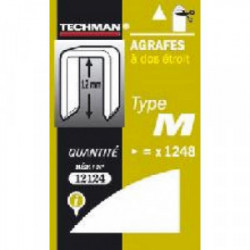 Agrafes 12 mm - type M de marque TECHMAN, référence: B1495900