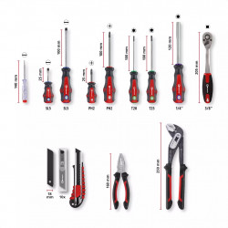 Mallette d’outils – 80 pièces – Compatible E-Case – Rangement EVA – Usage atelier et maison - EINHELL