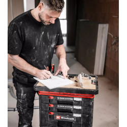 Plaque de travail E-Case – Plateau bambou – Établi mobile – Compatible système Einhell - EINHELL 