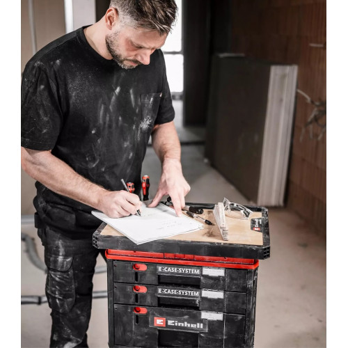 Plaque de travail E-Case – Plateau bambou – Établi mobile – Compatible système Einhell - EINHELL 