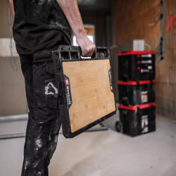 Plaque de travail E-Case – Plateau bambou – Établi mobile – Compatible système Einhell - EINHELL 