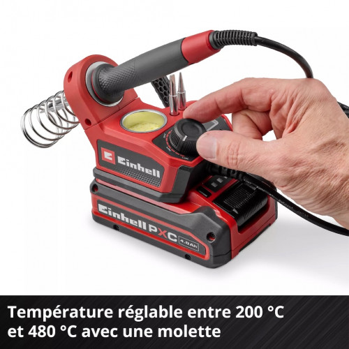 Fer à souder sans fil – TE-SI 18/480 Li E-Solo – 200 à 480 °C – Power X-Change - EINHELL 