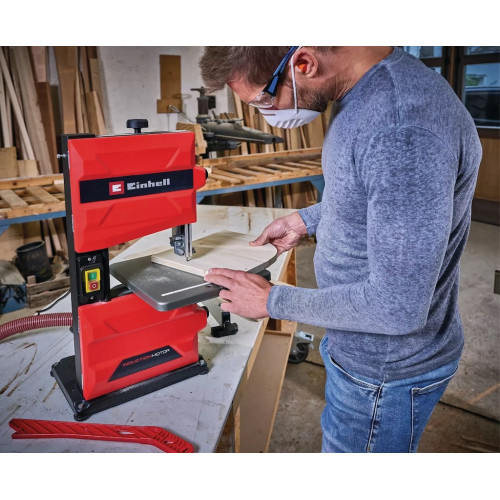 Scie à ruban compacte - TC-SB 200 + - Moteur à induction 300 W - Table de sciage inclinable - Hauteur de coupe 80 mm - EINHELL 