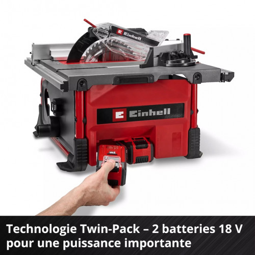 Scie circulaire sur table sans fil - TE-TS 36/8 T Li-Solo - 36 V Twin-Pack - Lame Ø 210 mm - Table aluminium avec extension - EINHELL 