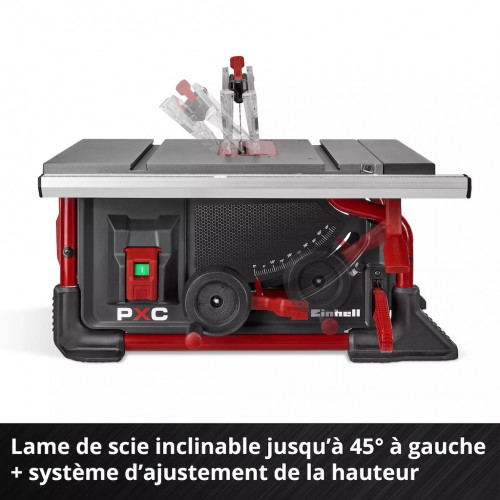 Scie circulaire sur table sans fil - TE-TS 36/8 T Li-Solo - 36 V Twin-Pack - Lame Ø 210 mm - Table aluminium avec extension - EINHELL 
