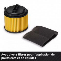 Aspirateur eaux et poussières – TC-VC 2555 A – Cuve plastique 25 L – 850 W – Prise asservie - EINHELL 