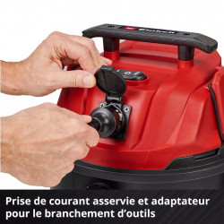 Aspirateur eaux et poussières – TC-VC 2555 A – Cuve plastique 25 L – 850 W – Prise asservie - EINHELL 