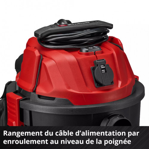 Aspirateur eaux et poussières - TC-VC 3055 A - Cuve plastique 30 L - 850 W - Prise asservie - EINHELL 