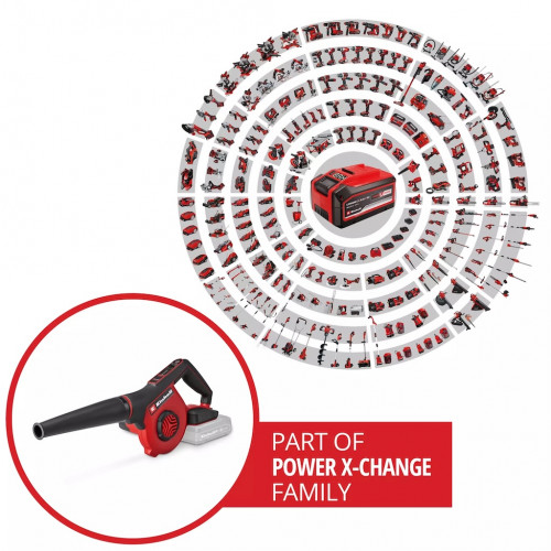 Souffleur sans fil - TE-CB 18/270 C Li-Solo - 18 V Power X-Change - 5 vitesses - 270 km/h - EINHELL 