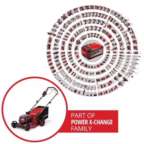 Tondeuse à gazon sans fil autotractée - GC-CM 36/46 S Li BL - 36 V Twin-Pack - Largeur de coupe 46 cm - 2 batteries 4,0 Ah - EINHELL 