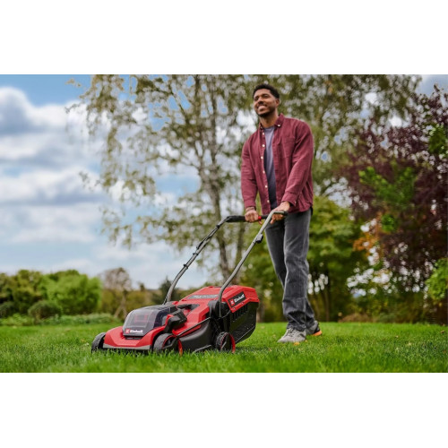 Tondeuse à gazon sans fil - GE-CM 18/32 C Li BL-Solo - 18 V Power X-Change - Largeur de coupe 32 cm - Brushless - EINHELL 