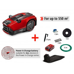 Robot-tondeuse sans fil - FREELEXO CAM PLUS 550 - Jusqu’à 550 m² - Caméra intelligente - Power X-Change - EINHELL 