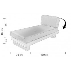 Salon de jardin Sofa Corner avec méridienne - MENFIS-99 LUX - Aluminium anthracite - Coussins tissu Liso blanc - 4 à 6 places - HEVEA