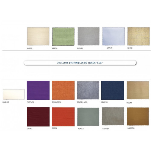 Salon à manger de jardin – VENETO HPL 220 PAOLA/6 – Plateau HPL imitation pierre – Assises coussin luxe – 6 places - HEVEA