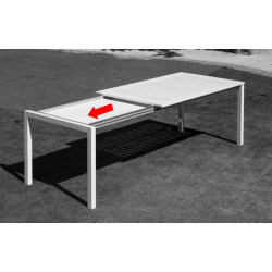 Salon à manger de jardin – BAIRON 200/275 HPL PALMA-3 LUX – Table extensible HPL – Fauteuils avec coussins complets – 10 places - HEVEA