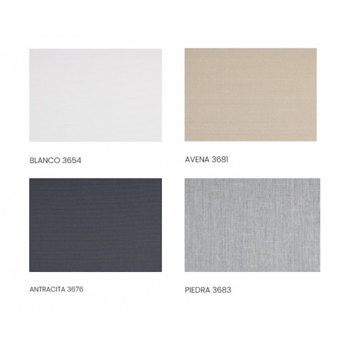 Parasol professionnel – SAMSON-80 Ø400 cm – Structure aluminium – Toile acrylique blanche - HEVEA