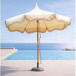 Parasol de jardin – KAMPALA-300 – Bois de hêtre – Toile polyester 250 g/m² de marque HEVEA, référence: J9466100