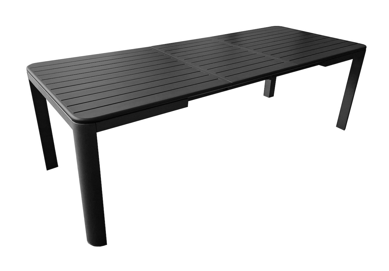 Table de repas extensible en aluminium ALMA 180240 x 96 Allonge automatique Coloris
