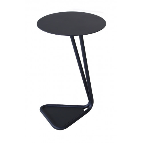 Table basse ronde en aluminium et acier – EZE Ø 40 x H 60 – Coloris graphite - PROLOISIRS