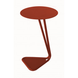 Table basse ronde en aluminium et acier – EZE Ø 40 x H 60 – Coloris terra de marque PROLOISIRS, référence: J9472800