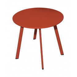 Table basse ronde en acier – MASSAÏ Ø 40 – Coloris terra de marque PROLOISIRS, référence: J9472900