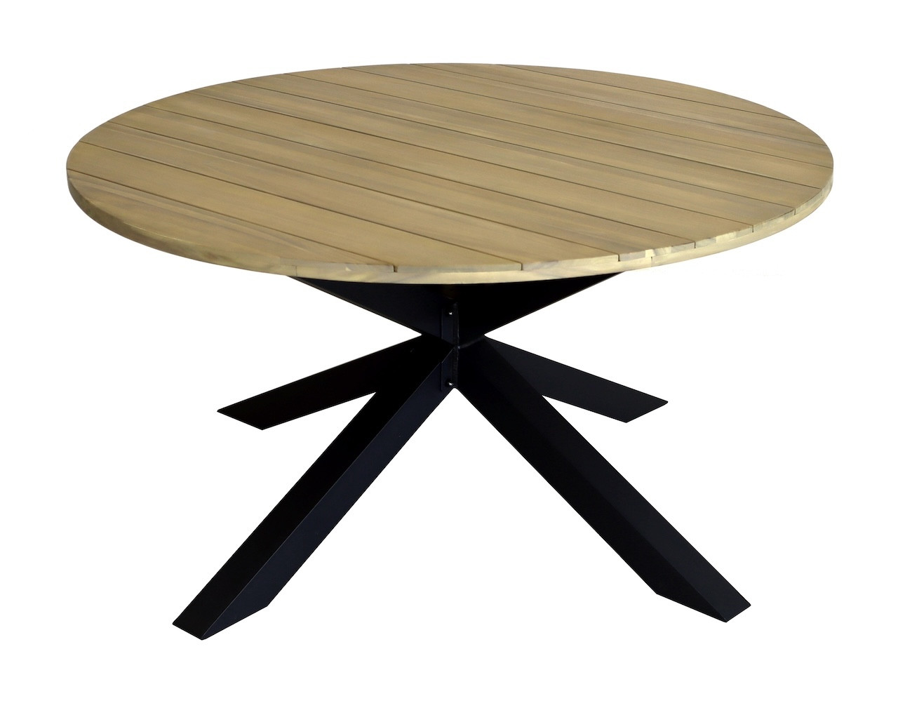 Table ronde de jardin en aluminium et acacia FSC ORIANE Ø140 Coloris et acacia