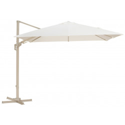 Parasol déporté en aluminium inclinable et orientable – NH 3 x 3 m – Coloris crème et sand de marque PROLOISIRS, référence: J9475600