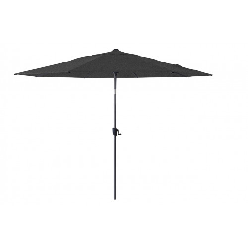 Parasol droit en aluminium inclinable avec manivelle – Ø300 cm – Coloris chiné graphite - PROLOISIRS