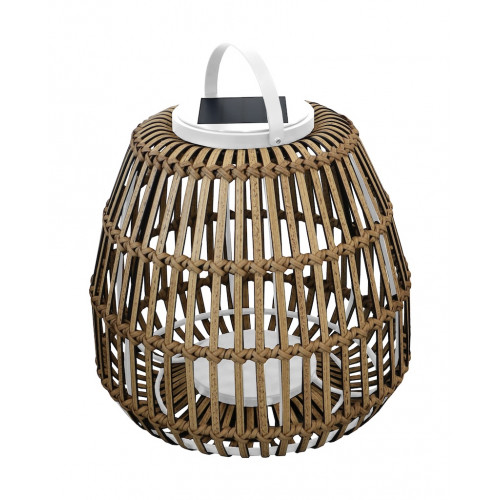 Lampe à poser – NONA – Ø50 x H43 cm – Naturel – Aluminium époxy / Wicker - PROLOISIRS