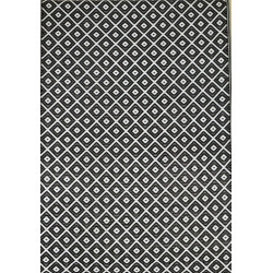 Tapis extérieur polypropylène recyclé 120 x 180 cm - Blanc / Noir - PROLOISIRS