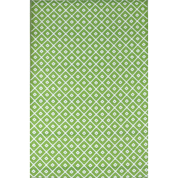 Tapis extérieur polypropylène recyclé 120 x 180 cm - Blanc / Vert - PROLOISIRS